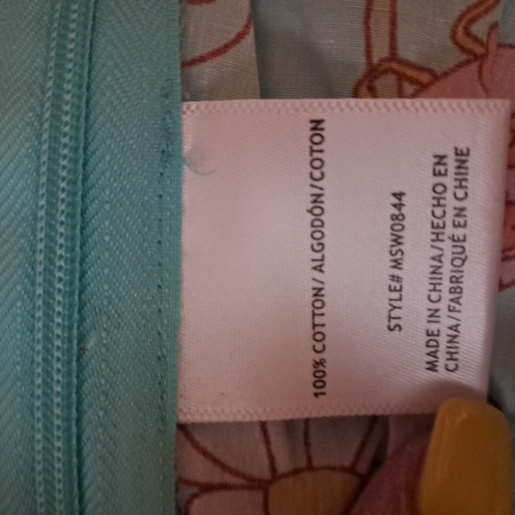 ModCloth NWT Marisol Orange and Blue Pleated A-Line Midi Skirt w/pockets sz 8 - Picture 9 of 9